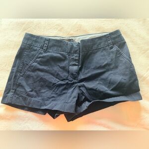 J.Crew Chino Navy Shorts Womens Size 6 Classic Cotton Preppy Summer